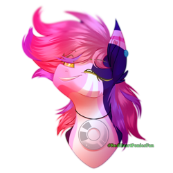 Size: 2600x2600 | Tagged: safe, artist:redheartponiesfan, oc, oc:dizzy dusk, species:pony, bust, female, high res, mare, portrait, simple background, solo, transparent background
