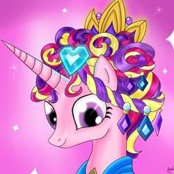 Size: 2000x2000 | Tagged: safe, artist:dragonfoorm, character:princess cadance, episode:games ponies play, g4, my little pony: friendship is magic, alternate hairstyle, ceremonial headdress, female, solo