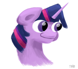 Size: 1920x1704 | Tagged: safe, artist:khaki-cap, character:twilight sparkle, character:twilight sparkle (unicorn), species:alicorn, species:pony, species:unicorn, g4, big eyes, bust, digital art, female, googly eyes, head shot, hmmmmmmm, lol, mrs.spronkle, portrait, silly face, simple background, solo, transparent background, wide mouth