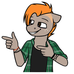 Size: 512x512 | Tagged: safe, artist:jellysiek, oc, oc only, oc:carmel, species:anthro, g4, clothing, cool, cooler, shirt, simple background, solo, t-shirt, transparent background