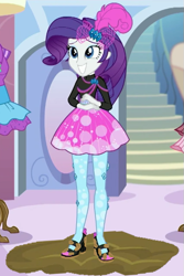 Size: 427x640 | Tagged: safe, artist:thedarkpony, edit, edited screencap, screencap, character:rarity, episode:display of affection, g4, my little pony: equestria girls, my little pony:equestria girls, clothing, cropped, female, mud, mud edit, shoes