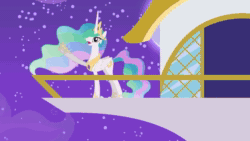 Size: 1280x720 | Tagged: safe, artist:viva reverie, character:princess celestia, species:alicorn, species:pony, g4, animated, canterlot castle, dancing, female, inception, jean-jacques perrey, majestic as fuck, mare, moon, multeity, music, not salmon, princess celestia being deep, royal canterlot gait, singing, solo, sound, tower, wat, webm, youtube link