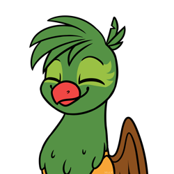Size: 894x894 | Tagged: safe, artist:jellysiek, oc, oc only, oc:kalimu, species:griffon, g4, cute, male, simple background, smiling, solo, transparent background