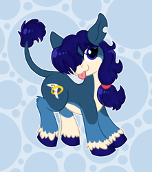 Size: 2676x3024 | Tagged: safe, artist:pink-pone, oc, oc:blueberry sky, species:earth pony, species:pony, g4, solo, tongue out