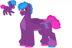 Size: 1280x854 | Tagged: safe, artist:itstechtock, oc, oc:pop rocks, species:pegasus, species:pony, g4, simple background, solo, tongue out, two toned wings, white background, wings