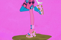 Size: 900x589 | Tagged: safe, artist:thedarkpony, edit, edited screencap, screencap, character:rarity, species:eqg human, episode:life is a runway, g4, my little pony: equestria girls, my little pony:equestria girls, clothing, high heels, legs, mud edit, pictures of legs, shoes
