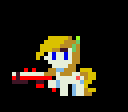 Size: 128x112 | Tagged: safe, artist:pix3m, cave story, curly brace, ponified, solo, sprite