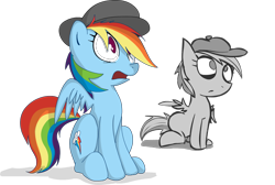 Size: 906x609 | Tagged: safe, artist:lazy, character:rainbow dash, ask, ask dashed rainbow, clothing, comparison, female, hat, redraw, solo, tumblr