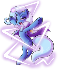 Size: 2221x2700 | Tagged: safe, artist:xnightmelody, character:trixie, species:pony, species:unicorn, g4, adobe imageready, bedroom eyes, bipedal, cloak, clothing, eyeshadow, featured on derpibooru, female, hooves up, lidded eyes, looking at you, magic, magic trick, makeup, mare, open mouth, simple background, smirk, solo, transparent background, underhoof