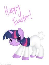 Size: 2112x2814 | Tagged: safe, artist:leslers, character:twilight sparkle, bunny costume, clothing, easter, female, simple background, solo, unamused