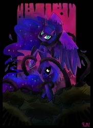 Size: 789x1086 | Tagged: safe, artist:kaliptro, character:princess luna, female, solo, spiked tentacles, tentacles, thorns