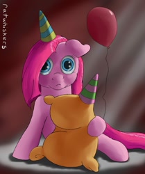 Size: 850x1018 | Tagged: safe, artist:ratwhiskers, character:pinkamena diane pie, character:pinkie pie, balloon, crying, madame leflour