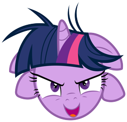 Size: 5000x4824 | Tagged: safe, artist:zutheskunk traces, character:twilight sparkle, species:pony, .svg available, absurd resolution, crab pony, female, floppy ears, insanity, mare, reaction image, simple background, solo, spider, spider sparkle, transparent background, twilight snapple, vector, vector trace