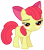 Size: 4376x5000 | Tagged: safe, artist:zutheskunk traces, character:apple bloom, absurd resolution, bedroom eyes, female, simple background, solo, solo female, transparent background, vector, vector trace