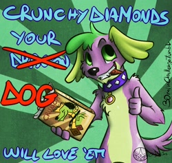 Size: 1000x948 | Tagged: safe, artist:aeritus, character:spike, species:anthro, species:dog, my little pony:equestria girls, 30 minute art challenge, signature, spike the dog, sunburst background, thumbs up