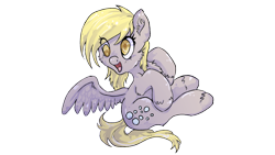 Size: 1366x768 | Tagged: safe, artist:dream--chan, character:derpy hooves, species:pegasus, species:pony, chest fluff, female, mare, solo