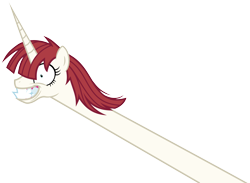Size: 4999x3657 | Tagged: safe, artist:zutheskunk traces, oc, oc only, oc:fausticorn, species:alicorn, species:pony, lauren faust, long neck, nope, rapeface, simple background, transparent background, vector, vector trace