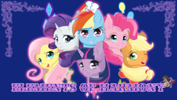Size: 1960x1103 | Tagged: safe, artist:unisoleil, character:applejack, character:fluttershy, character:pinkie pie, character:rainbow dash, character:rarity, character:twilight sparkle, mane six