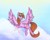 Size: 1057x844 | Tagged: safe, artist:ponycide, character:jetstream, species:pegasus, species:pony, g4, background pony, cloud, cloudy, commission, female, flying, mare, solo