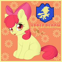Size: 800x800 | Tagged: safe, artist:unisoleil, character:apple bloom, blep, female, solo, tongue out