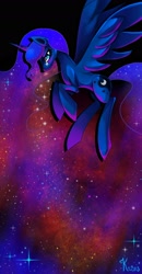 Size: 1802x3469 | Tagged: dead source, safe, artist:kaliptro, character:princess luna, crying, female, flying, solo