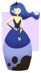 Size: 1024x1824 | Tagged: safe, artist:cosmicponye, character:princess luna, species:human, eyes closed, female, humanized, solo
