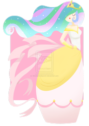 Size: 1024x1445 | Tagged: safe, artist:cosmicponye, character:princess celestia, species:human, eyes closed, female, humanized, solo