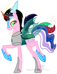 Size: 1081x1402 | Tagged: dead source, safe, artist:diigii-doll, character:diamond tiara, character:discord, character:king sombra, character:nightmare moon, character:princess luna, character:queen chrysalis, oc, female, meme, simple background, solo, tiara ultima, transparent background, vector