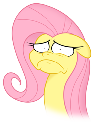 Size: 3845x5000 | Tagged: safe, artist:smashedatoms, artist:zutheskunk traces, character:fluttershy, absurd resolution, female, reaction image, sad, simple background, solo, transparent background, vector, vector trace