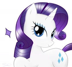 Size: 1669x1561 | Tagged: safe, artist:steffy-beff, character:rarity, female, simple background, solo, white background