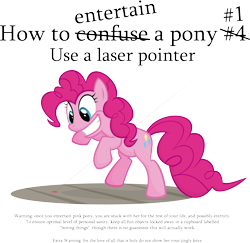 Size: 4094x3985 | Tagged: safe, artist:jittery-the-dragon, character:pinkie pie, species:earth pony, species:pony, absurd resolution, behaving like a cat, cute, dot, excited, eyes on the prize, female, floor, grin, how to confuse a pony, how to entertain a pony, laser, laser pointer, mare, pinkie cat, pointless pony tips, pounce, rearing, simple background, smiling, solo, transparent background, vector