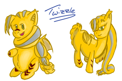 Size: 3000x2000 | Tagged: safe, artist:twizzle, oc, oc only, species:dracony, pregnant