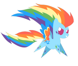 Size: 4000x3400 | Tagged: safe, artist:dragonfoorm, character:rainbow dash, colored wings, female, multicolored wings, pointy ponies, rainbow power, rainbow wings, simple background, solo, transparent background