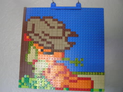Size: 2288x1712 | Tagged: safe, anonymous artist, artist:pix3m, character:applejack, commission, female, lego, photo, solo