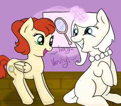 Size: 5600x4900 | Tagged: safe, artist:ivorylace, artist:katiespalace, oc, oc only, oc:ivory lace, oc:vanity, species:pegasus, species:pony, species:unicorn, absurd resolution, ask, ask ivory lace, blog, magic, tumblr