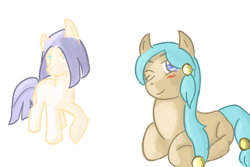 Size: 3000x2000 | Tagged: safe, artist:twizzle, oc, oc only, parent:coco pommel, parent:rarity, parents:marshmallow coco, blank flank, magical lesbian spawn, offspring