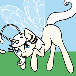 Size: 3600x3600 | Tagged: safe, artist:ivorylace, artist:katiespalace, oc, oc only, oc:ivory lace, species:breezies, episode:it ain't easy being breezies, g4, my little pony: friendship is magic, 30 minute art challenge, ask, breeziefied, solo, species swap, tumblr