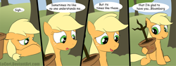 Size: 1000x375 | Tagged: safe, artist:loceri, character:applejack, character:bloomberg, episode:slice of life, g4, my little pony: friendship is magic, comic, dialogue, ed edd n eddy, parody, younger