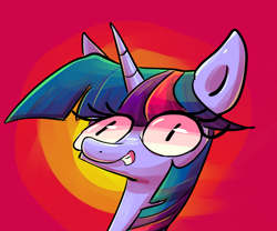 Size: 1200x1000 | Tagged: safe, artist:senx, character:twilight sparkle, species:pony, bust, faec, female, portrait, smiling, solo