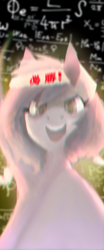 Size: 495x1191 | Tagged: dead source, safe, artist:berrydrops, oc, oc only, species:pony, chinese, exam, headband, looking at you, solo, studying