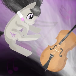 Size: 894x894 | Tagged: safe, artist:chanceyb, character:octavia melody, cello, falling, female, illusion, music, musical instrument, solo