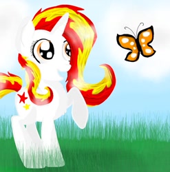 Size: 889x898 | Tagged: safe, artist:chanceyb, oc, oc only, oc:star spirit, butterfly, solo