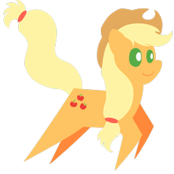 Size: 1000x1000 | Tagged: safe, artist:dragonfoorm, character:applejack, species:earth pony, species:pony, clothing, cowboy hat, cutie mark, female, hat, lineless, mare, pointy ponies, simple background, solo, transparent background, vector