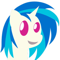 Size: 1000x1000 | Tagged: safe, artist:dragonfoorm, character:dj pon-3, character:vinyl scratch, species:pony, species:unicorn, bust, female, horn, looking at you, mare, open mouth, portrait, simple background, smiling, solo, transparent background, vector