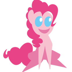 Size: 1000x1000 | Tagged: safe, artist:dragonfoorm, character:pinkie pie, female, pointy ponies, simple background, sitting, solo, transparent background, vector