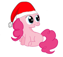 Size: 2000x1800 | Tagged: safe, artist:dragonfoorm, character:pinkie pie, christmas, clothing, female, hat, simple background, solo, transparent background