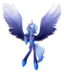 Size: 850x1000 | Tagged: safe, artist:skyeypony, character:princess luna, female, s1 luna, simple background, solo, spread wings, wings