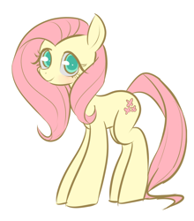 Size: 700x796 | Tagged: safe, artist:nitronic, character:fluttershy, species:earth pony, species:pony, cute, earth pony fluttershy, female, race swap, shyabetes, simple background, solo