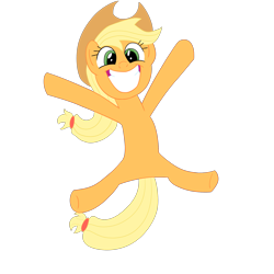 Size: 2000x2000 | Tagged: safe, artist:dragonfoorm, character:applejack, female, high res, irrational exuberance, jumping, simple background, solo, transparent background