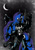Size: 627x887 | Tagged: safe, artist:darklamprey, character:princess luna, species:alicorn, species:anthro, g4, agent venom, breasts, busty princess luna, crescent moon, crossover, female, gun, looking at you, mare, marvel comics, moon, signature, spider-man, symbiote, transparent moon, venom, venom luna